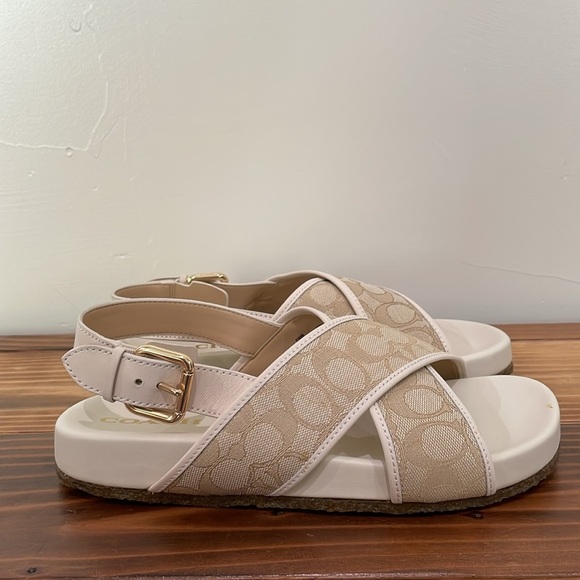 Coach Adora Sandals in Signature Jacquard Size 10B NEW - Picture 8 of 15